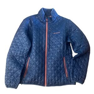 Colombia Omni Heat Women’s Lightweight Winter Jacket size XL Lilac w orange